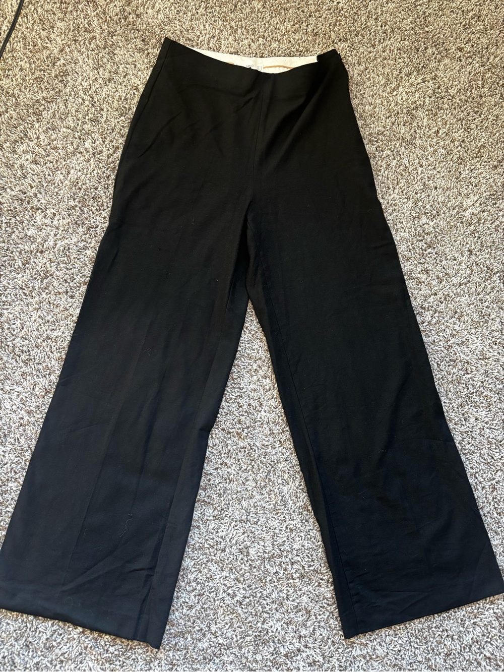 Women’s Mango Wide-Leg Black Dress Pants
